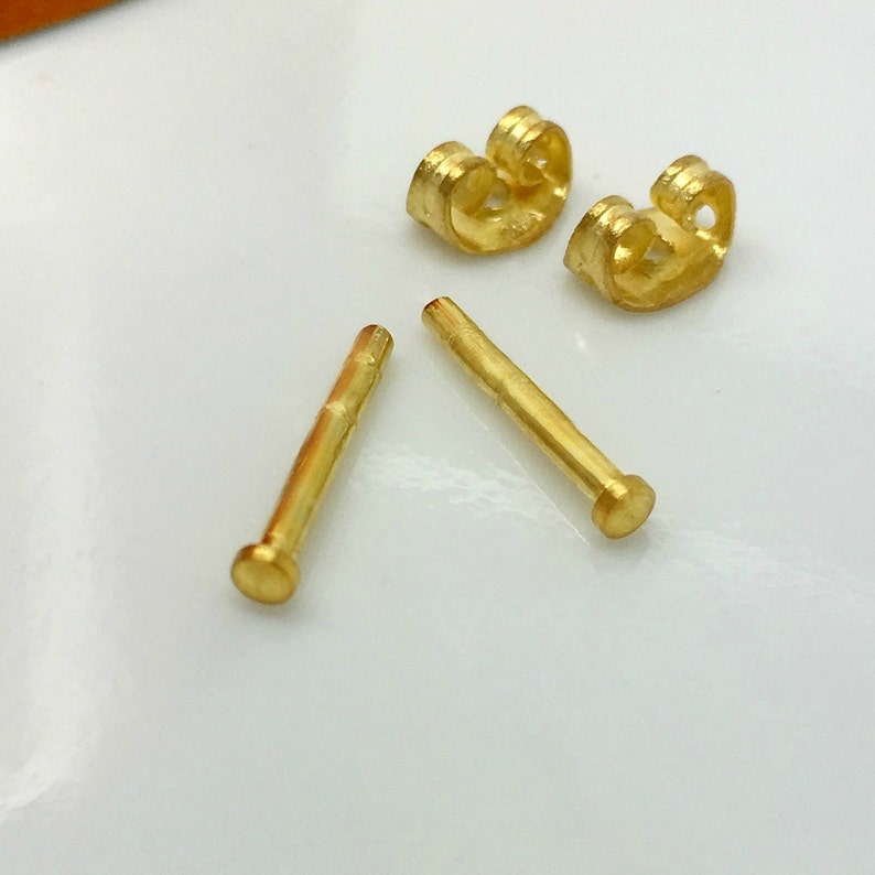 gauged stud earrings cartilage earring 14K gold 420K16G 16 gauge gold stud earring mens stud earrings solid gold stud earring
