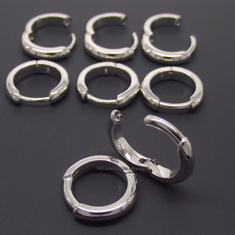 12G 14G 16G 18G Men's Earrings Custom Gauged Medium Hoop Etsy