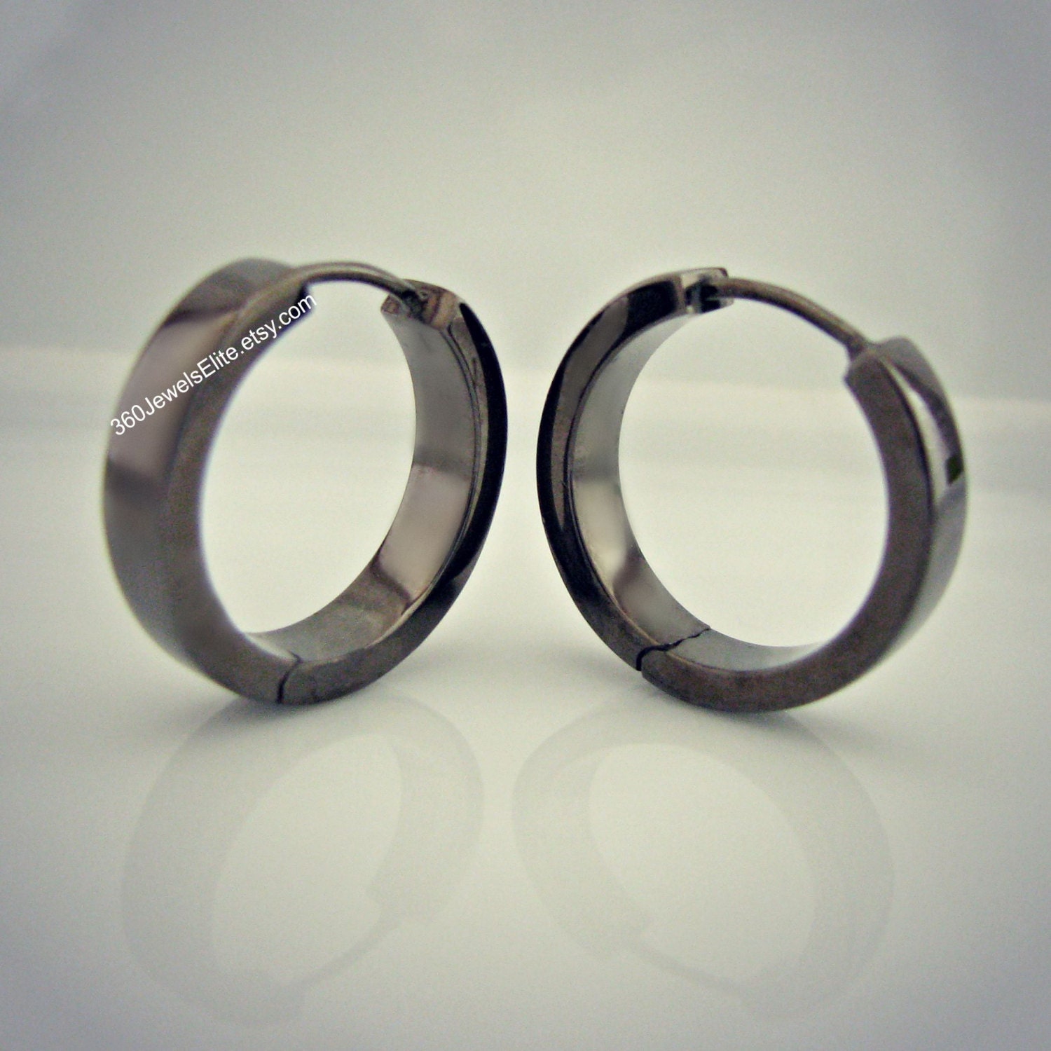 Extra Large Black Hoop Earrings for Men Men's Earrings Etsy