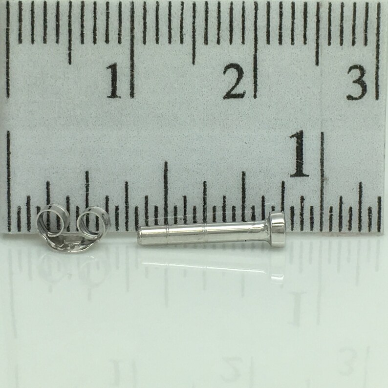 men/'s stud earrings gauge stud earrings 14 gauge earring 4203SW 14G silver cartilage earring 14G gauged stud earring