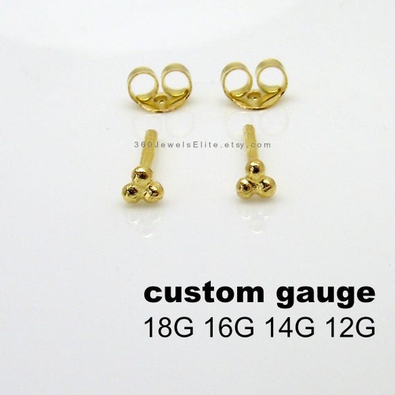 Suejin Orecchini A Perno Argento 925 E Oro 18K – Zirconia Cubica 3mm, Ipoallergenici, Per Lobulo E Cartilagine, Uomo/Donna