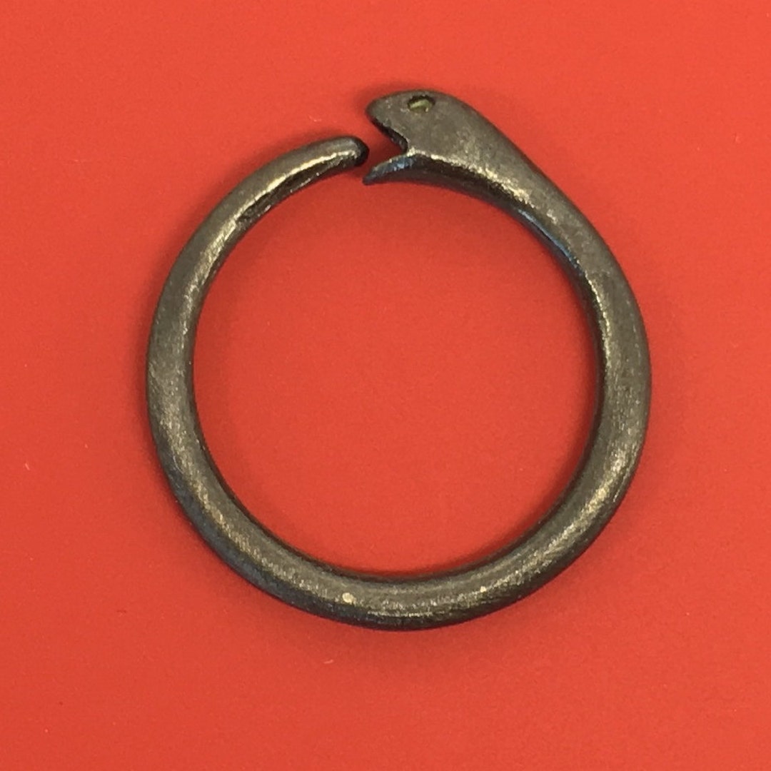 Gauged Ouroboros Snake Hoop Earring, Snake Eating Tail, Snake Hoop