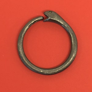 Gauged ouroboros snake hoop earring, snake eating tail, snake hoop earrings, ouroboros earring for sale,8G 12G 14G 16G  18G oroboros, E195B