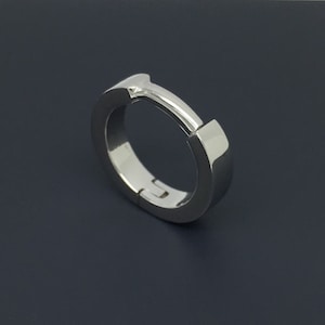 Pendientes de aro de plata calibre 12, pendientes de hombre de 12G, pendientes de aro de calibre, pendientes de aro de hombre, plata de ley, caracol de cartílago, E190 12G