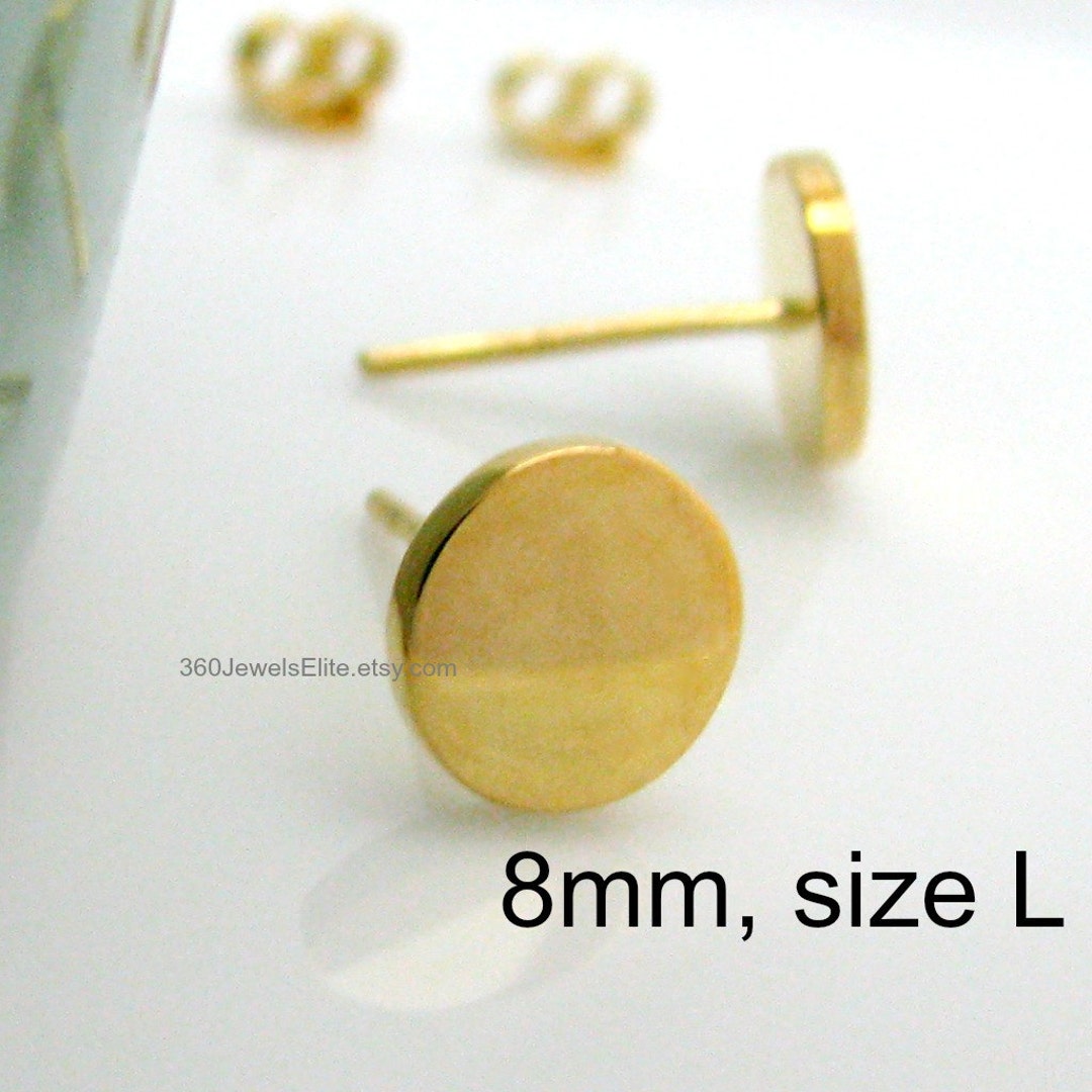 Round gold clearance earrings for mens