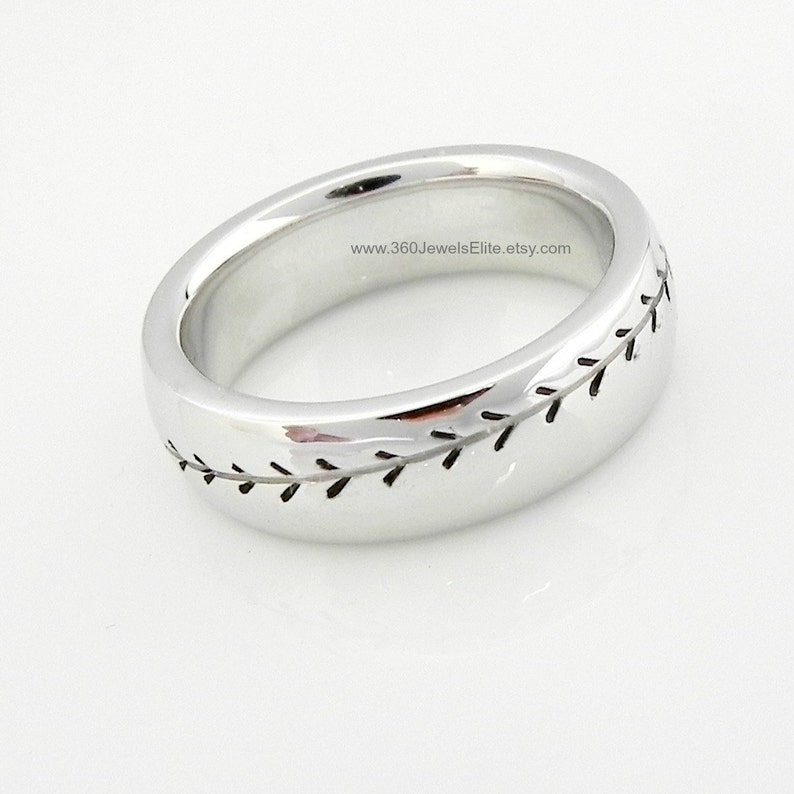 Baseball ring with engraving men/'s wedding band unique wedding band personalize sterling silver ring baseball design engraved rings