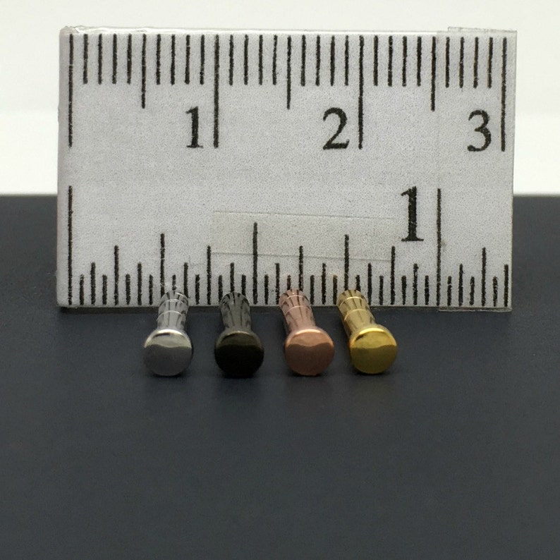 12 Gauge Stud Earrings Men's Gauged Earrings Cartilage Etsy