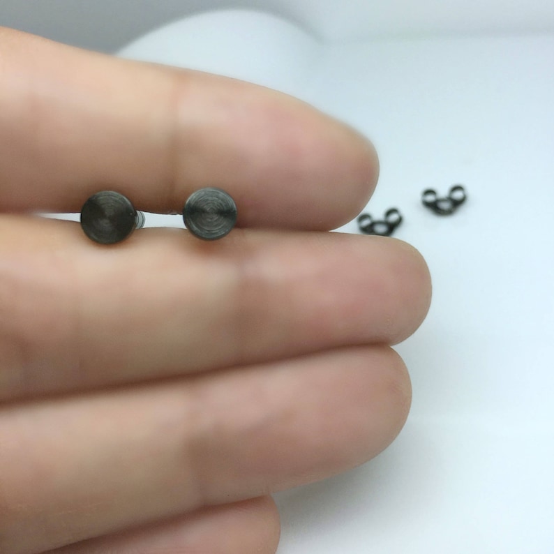10 Gauge Post Earrings for Men Black Men's Stud Earrings Etsy Norway