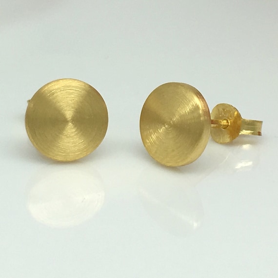 Button Disc Stud Earrings 14K Yellow Gold | Jared