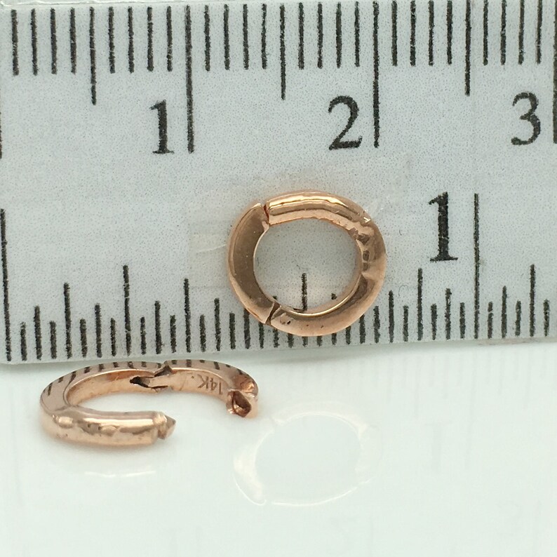 14 Gauge Solid Rose Gold Hoop Earring 14G Cartilage Earring Etsy