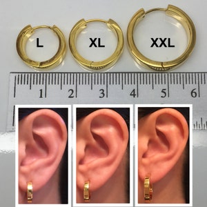 Men's Hoop Earrings Electric Gold Hoop Earrings Gold - Etsy