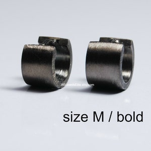 Men&#39;s hoop earrings, wide asphalt racer hoop earrings, men&#39;s earrings hoops, huggie hoop earrings, black hoop earrings, small hoops, E113MB