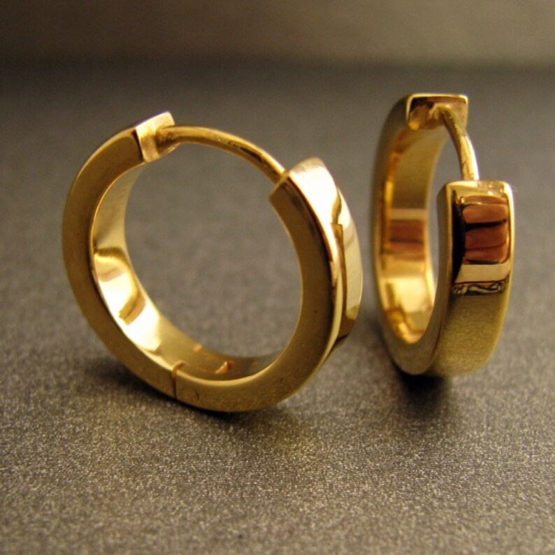 Men's Hoop Earrings Electric Gold Hoop Earrings Gold Etsy Men's Hoop Earrings Electric Gold Hoop Earrings Gold Etsy