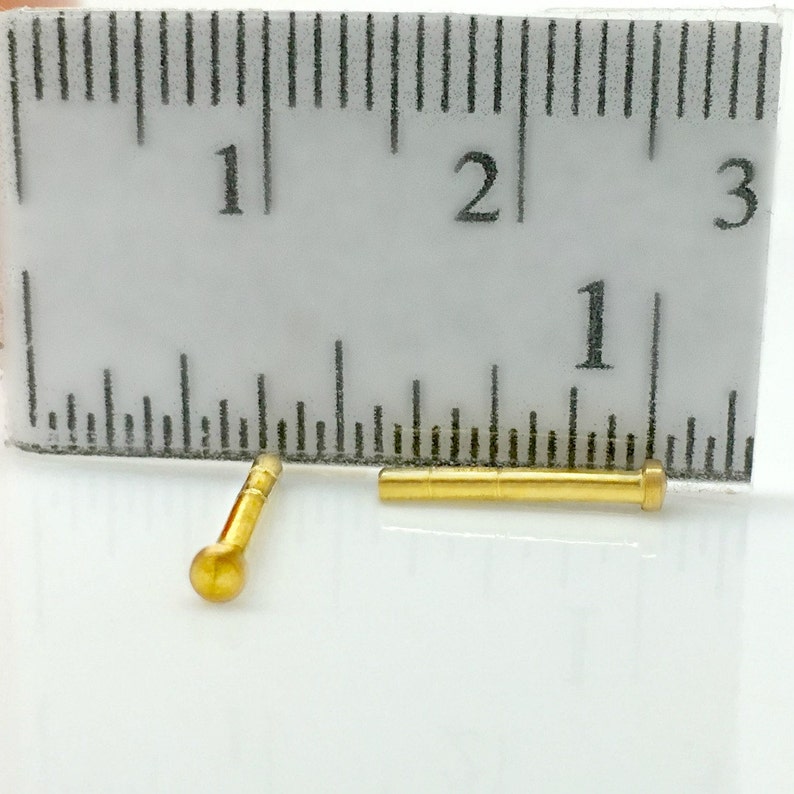 gauged stud earrings cartilage earring 14K gold 420K16G 16 gauge gold stud earring mens stud earrings solid gold stud earring