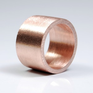 5/8&quot; 16mm Ring, rose gold plated ring, extra wide rose gold ring, custom logo ring, custom engraving, engraveable ring, custom ring