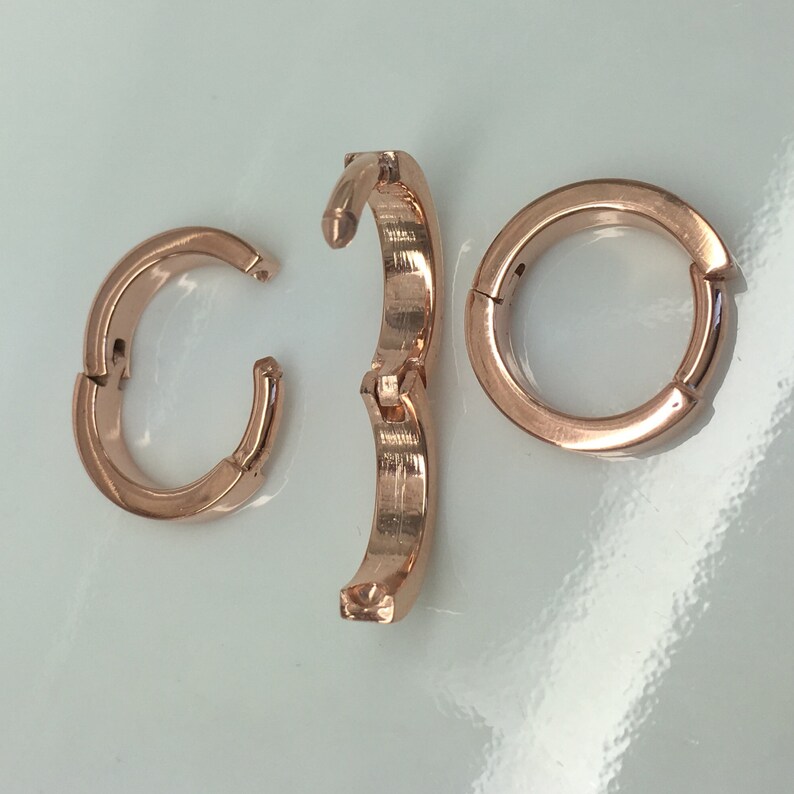 12 Gauge Rose Gold Hoop Earrings 12G Men's Earrings Etsy
