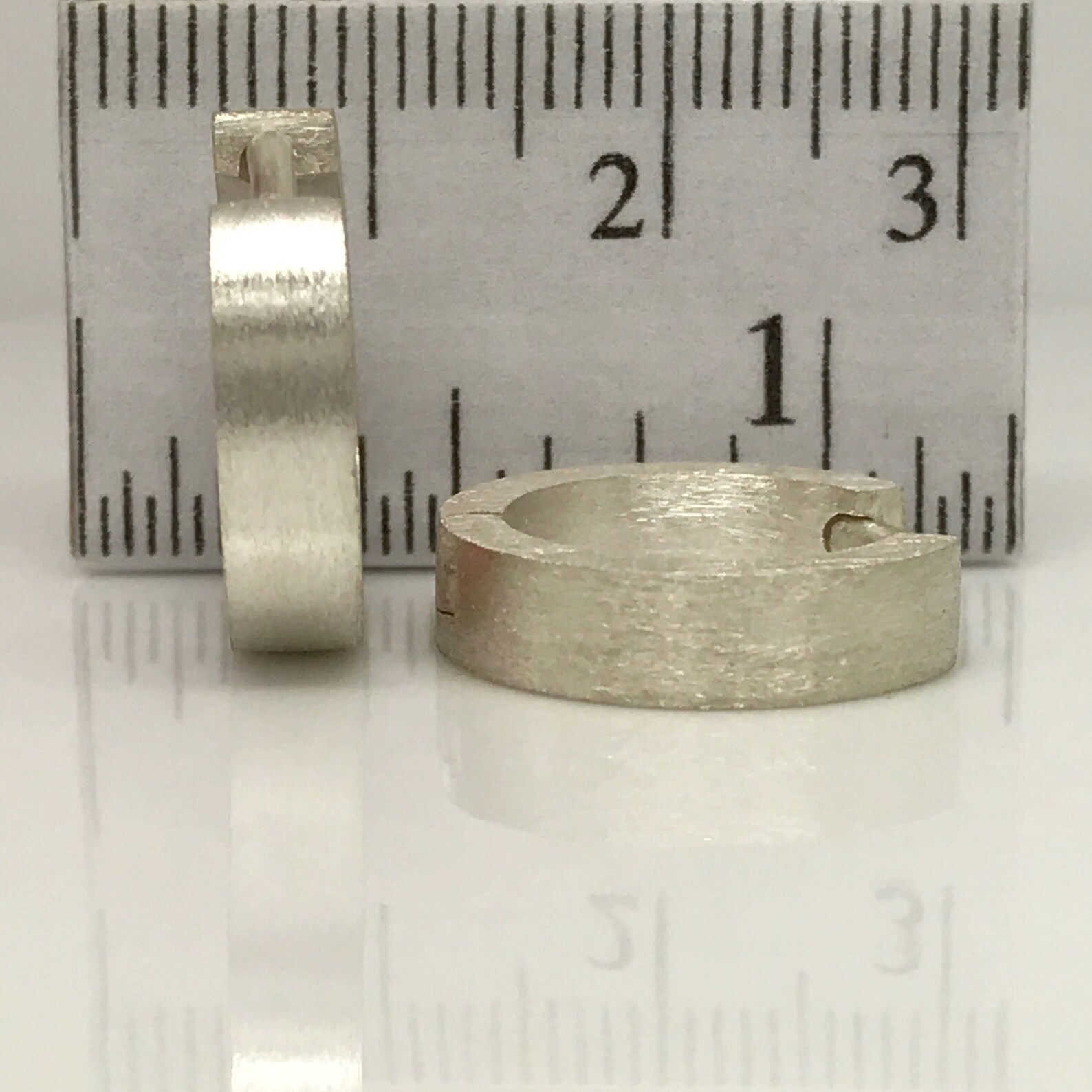 14 gauge silver hoop earrings men's gauged earrings 14G Etsy