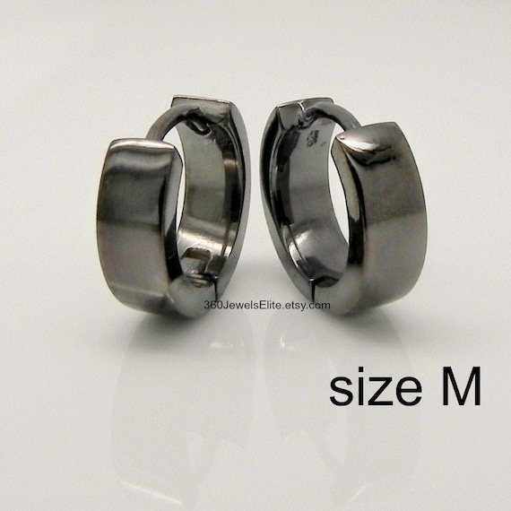 Obsidian hoop sale earrings