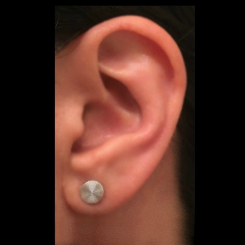 12 Gauge Silver Stud Earrings Men's Stud Earrings Etsy UK