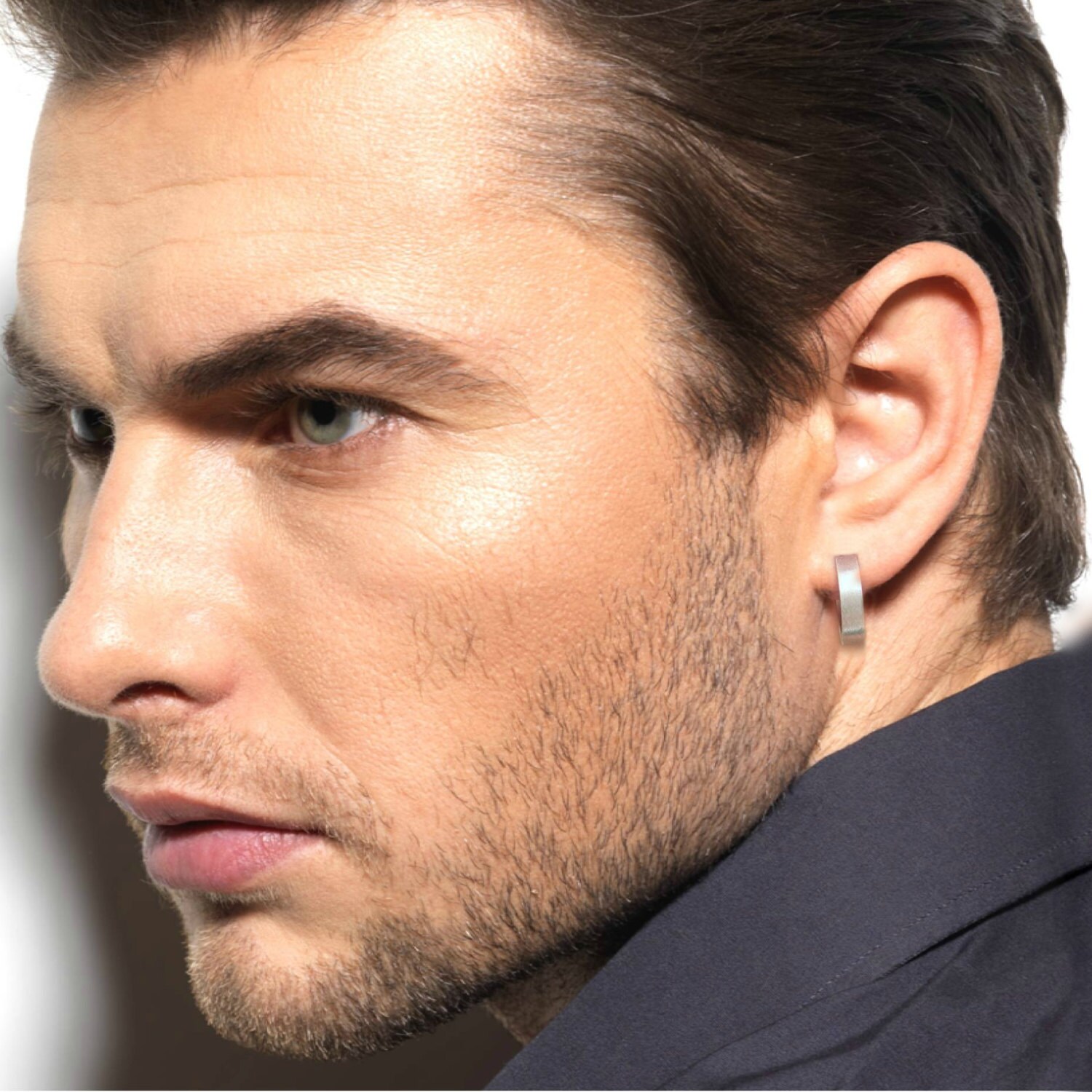 10 Gauge Hoop Earrings Men s Hoop Earrings Conch Earring Ear Plug Conch Hoop Cartilage Earring 10g Gauged E190MW 10G Etsy