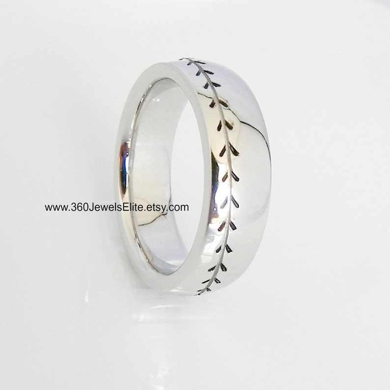 Baseball ring with engraving men/'s wedding band unique wedding band personalize sterling silver ring baseball design engraved rings
