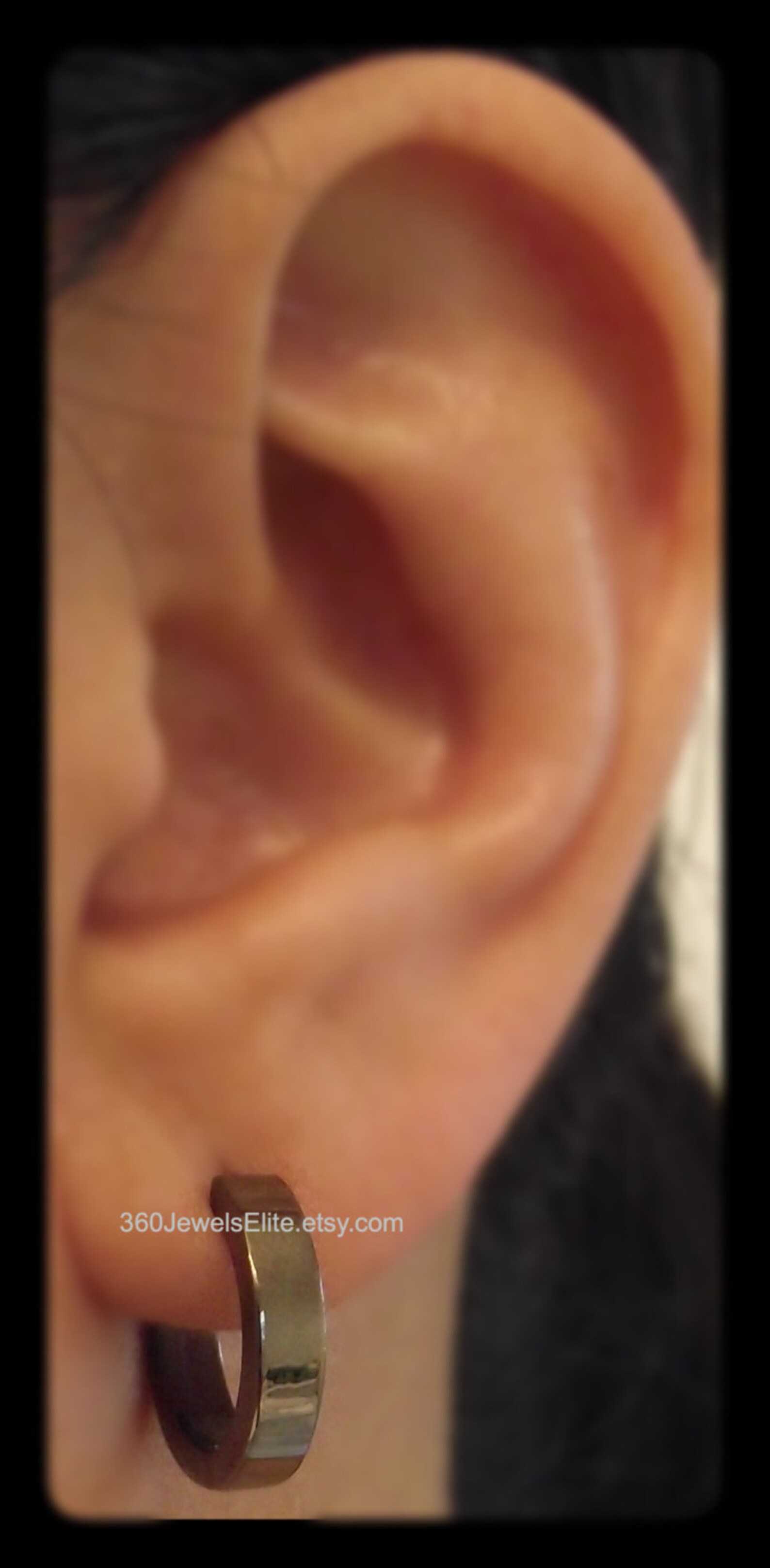 XL Black Gold Hoop Earrings For Men Extra Large Hoop Etsy