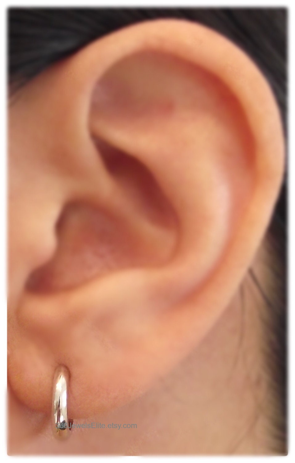 12G 14G 16G 18G Men's Earrings - Custom Gauged Medium Hoop
