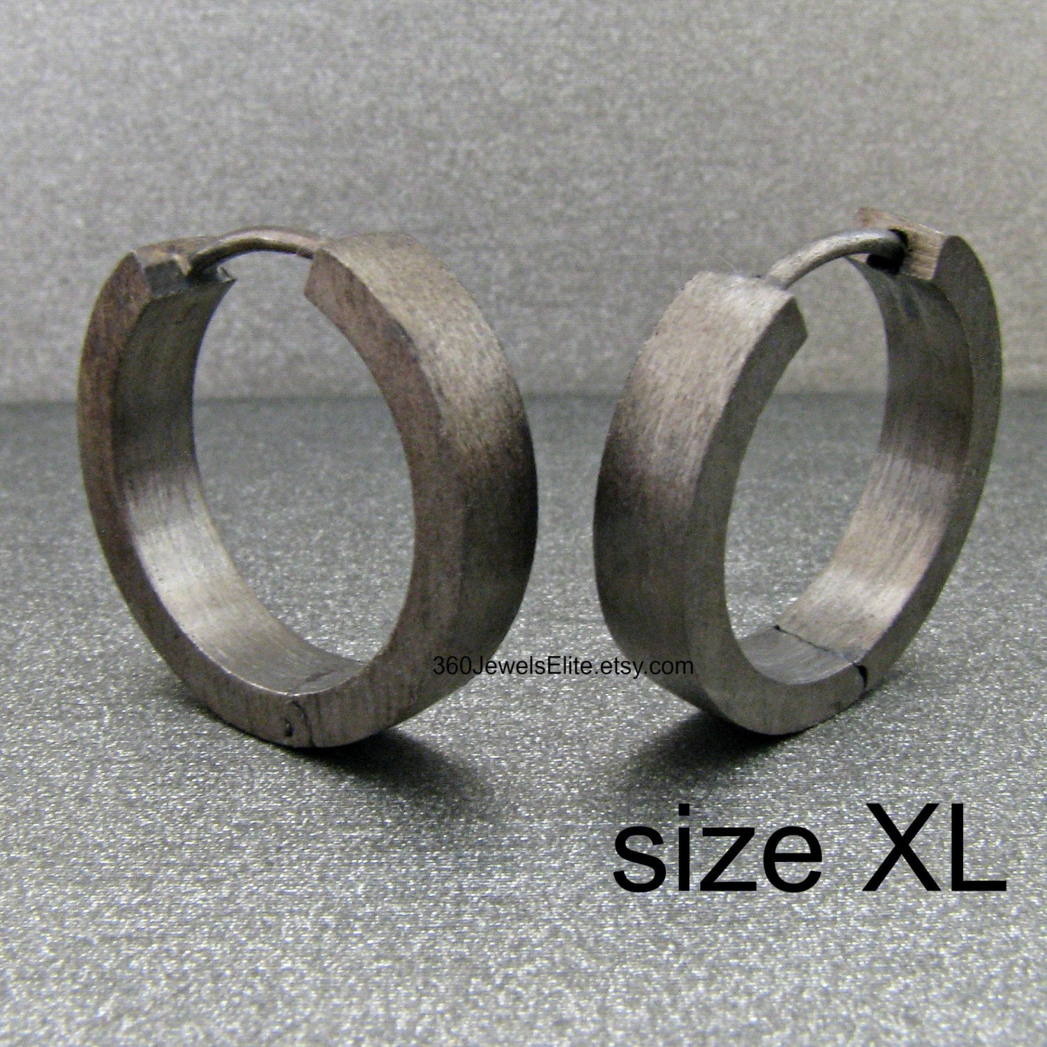XL Black Hoop Earrings For Men Guys Earrings Men's Etsy