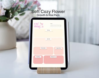 Soft Cozy Flower – Growth & Rise Pack | Gentle Motivation, Spark Pages, Weekly Focus | Goodnotes | PDF