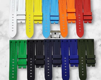 Rubber Watch Strap for Panerai : Models 44mm Lumior