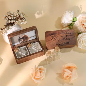 Custom Cat & Dog Pet Memorial Box with Photo,Wooden Pet Fur Keepsake,Pet Ashes Box,Pet Loss Gifts,Pet Loss Sympathy Gift,Pet Memorial Gift