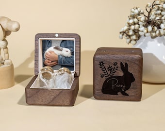 Custom Rabbit Urn Memorial Box,Personalized Pet Cremation Urn,Bunny Ashes Keepsake Box,Pet Memorial Gift for Rabbit Lovers,Pet Fur Keepsake