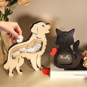Custom Wooden Pet Fur Keepsake,Pet Ashes Box,Pet Loss Sympathy Gift,Pet Loss Gifts,Dog Memory Shadow Box,Dog Cat Memorial,Pet Memorial Gift