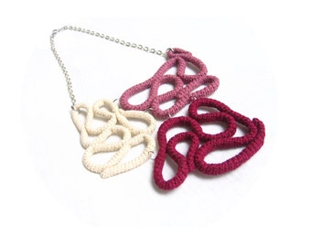 Crochet ooak necklace - A-maze