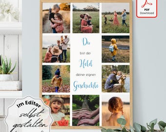 Family Poster - PDF Download - Hero Family Poster Family Poster Personalized Family Picture Poster with Names Gift #P08