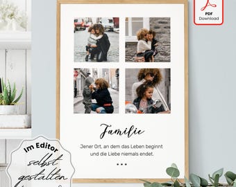 Family Poster - PDF Download | Personalized Family Poster with Names | Gift #P06