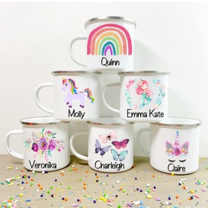 Personalized Mug for Girls Birthday Gift for Girls Unicorn Mug Mermaid Mug Rainbow Kids Gift Valentines Gift Easter Basket Stocking Stuffer