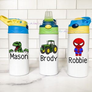 Personalized Tumbler for Kids | FREE SHIPPING | Custom Sippy Cup | Personalized Thermos | Boys Christmas Gift | Boys Stocking Stuffer