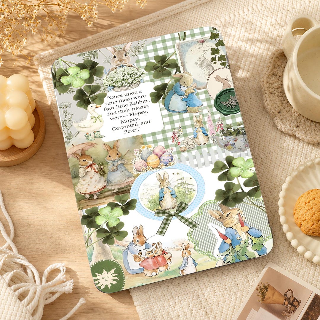 Peter Rabbit Collage Art Case With Sleep Function for iPad 2026, iPad ...