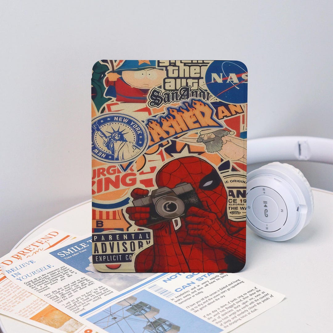Pop Culture Collage Case With Hand Strap for Kindle 2025, Kindle 12/11 ...