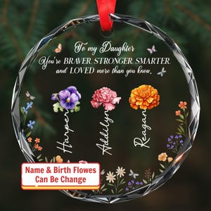 thumbnail image 2 of Birth Flower Not Sisters By Blood But Sisters By Heart - Personalized 2 of 11