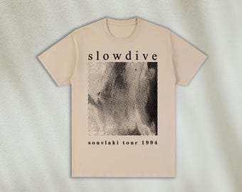 Camiseta de banda Slowdive, camiseta de banda de rock de los 90, camiseta de gira retro, regalo para amantes de la música, regalo de camiseta para él