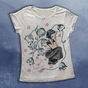 Maglietta gotica dla neonati Y2k, maglietta con grafica emo, maglietta floreale dla neonati da donna, regalo dla lei