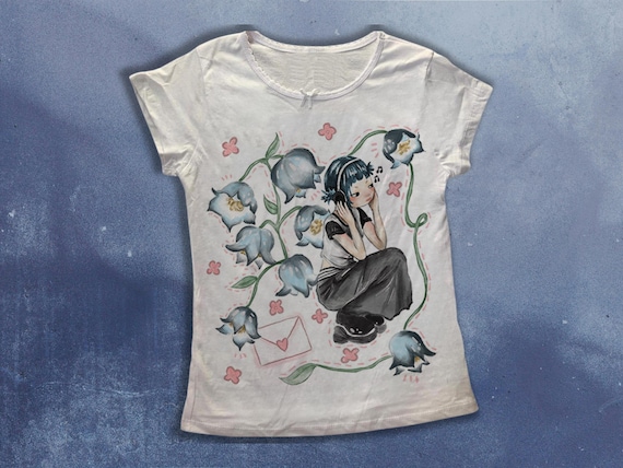 Maglietta gotica per neonati Y2k, maglietta con grafica emo, maglietta floreale per neonati da donna, regalo per lei
