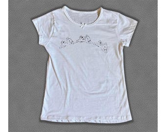 Rabbit Graphic Tee, Y2k Baby Tee Women, Grunge Crop Top, Punk Streetwear Clothing, Easter Bunny Gift