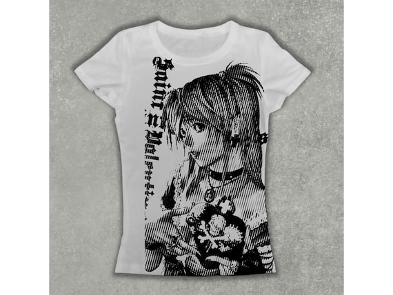 Y2k Grunge Shirt, Anime Graphic Tee, Gothic Emo Streetwear, Anime Lovers Gift