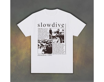 Camiseta gráfica de Slowdive, merchandising de la banda Slowdive, camiseta musical de los 90, regalo de música rock