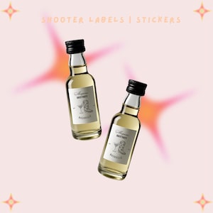 Custom Bachelorette Mini Bottle Labels: Martini, Tequila, Liquor Stickers