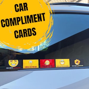 Auto Kompliment Karten Bündel - Lustige niedliche Komplimente - verbreitet Positivität - Grußkarten - Auto Notizen