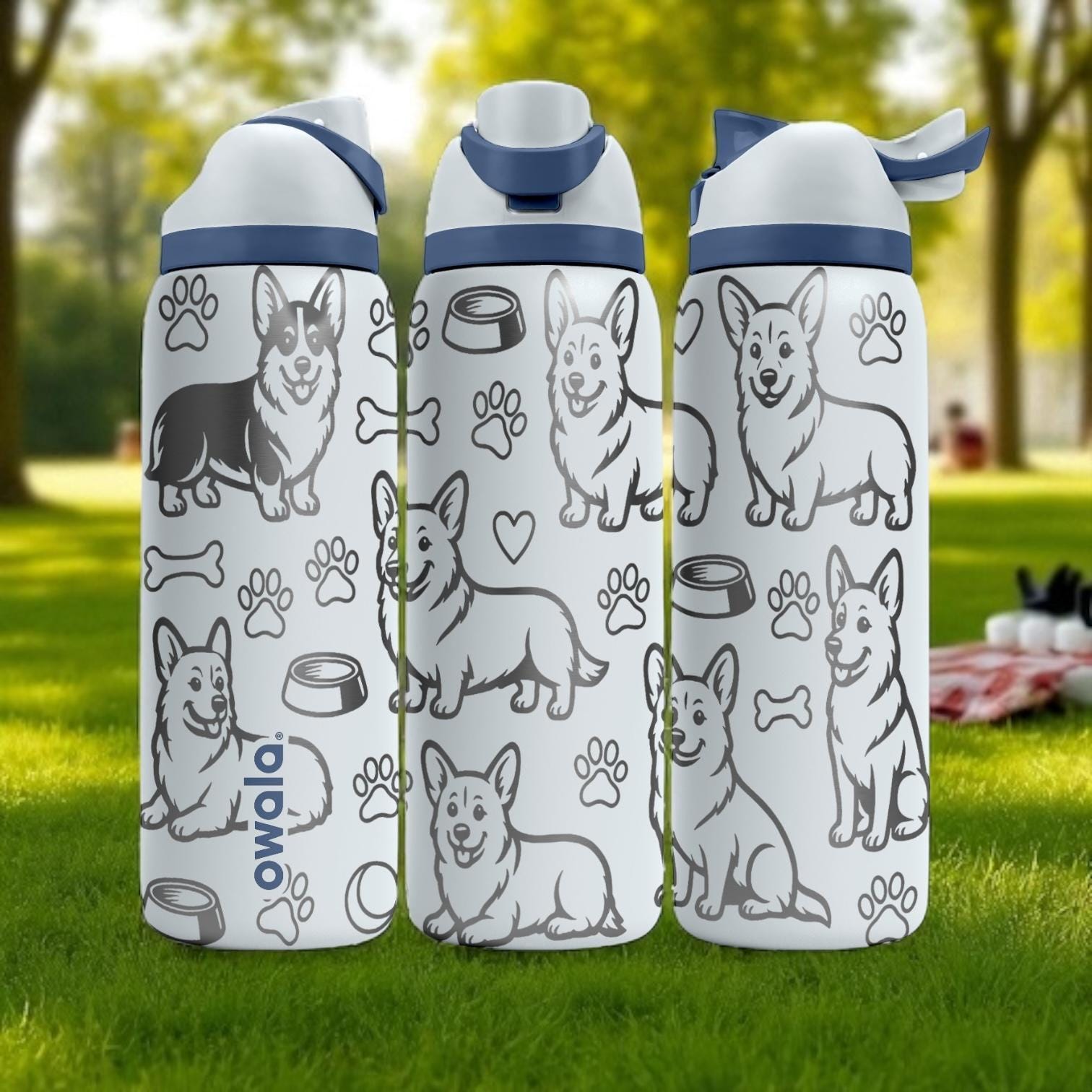 Corgi Water Bottles